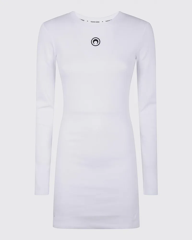 Marine Serre Kleider damen Weiß