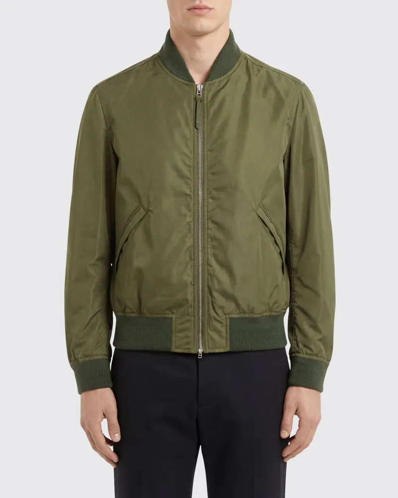 Tom Ford Bomberjacke aus Schurwolle und Seide Grün
