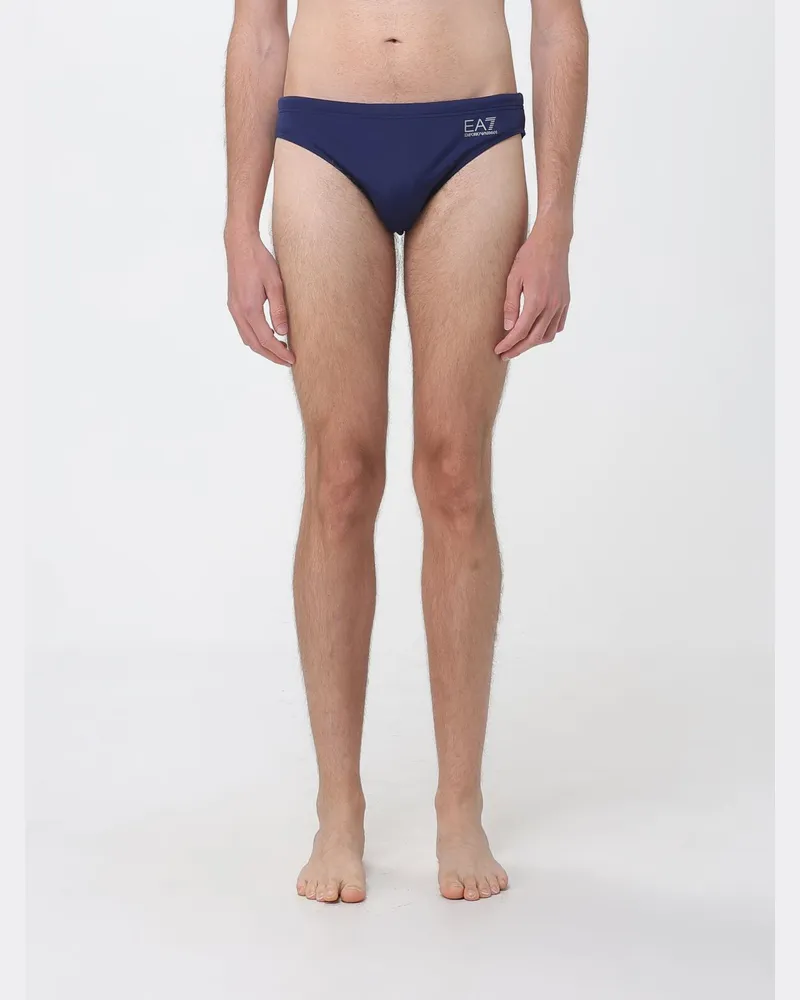 EA7 Slip-Badehose aus Polyester Blau
