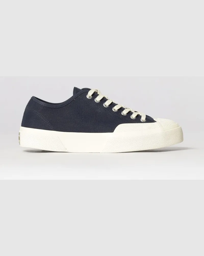 Superga 2432 Works Baumwoll-Sneaker mit Gummikappe und -sohle Blau
