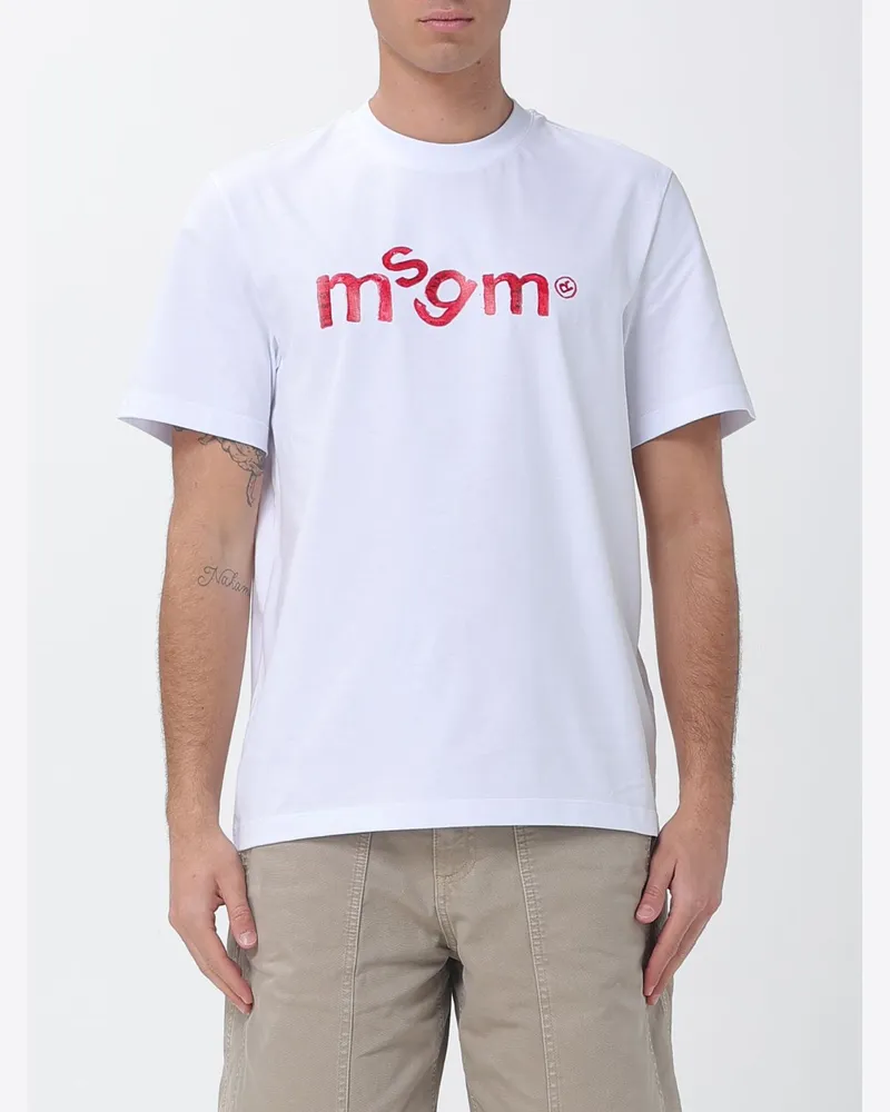 MSGM T-shirt herren Weiß