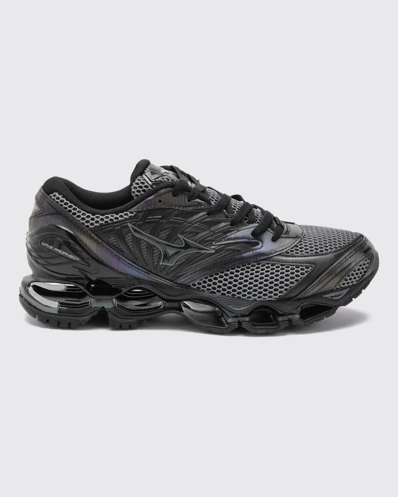 Mizuno Wave Prophecy LS Zweifarbige Mesh-Sneaker mit gepolsterter Sohle Schwarz