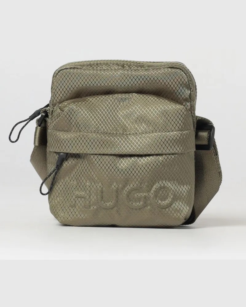 HUGO BOSS Nylon-Tasche mit geprägtem Logo Grün