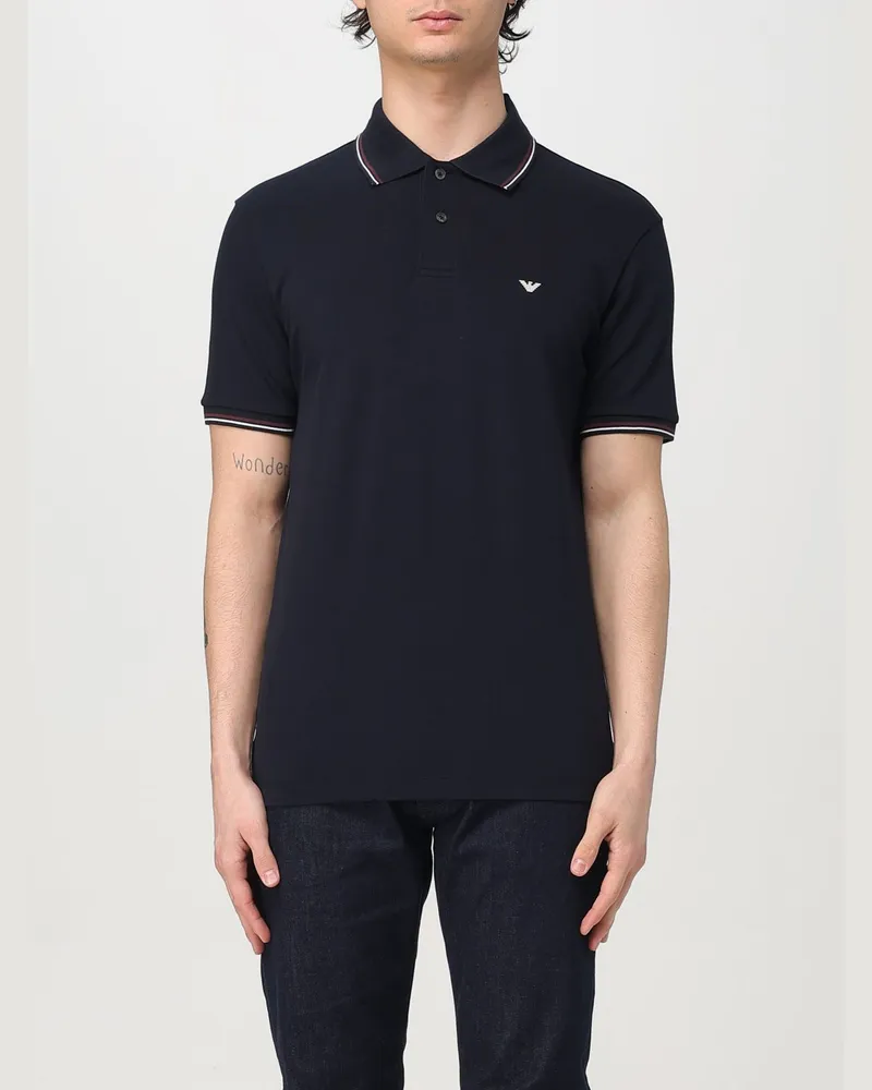 Emporio Armani Polo herren Blau