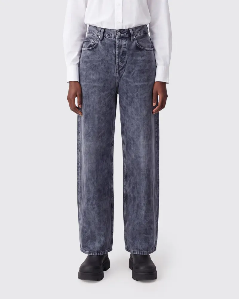 Haikure Weit geschnittene Hose Bethany aus Baumwollcord Grau