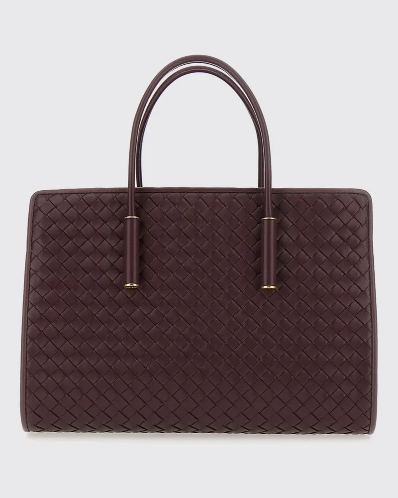Bottega Veneta Barbara Handtasche aus Intrecciato-Lammleder Mahagoni
