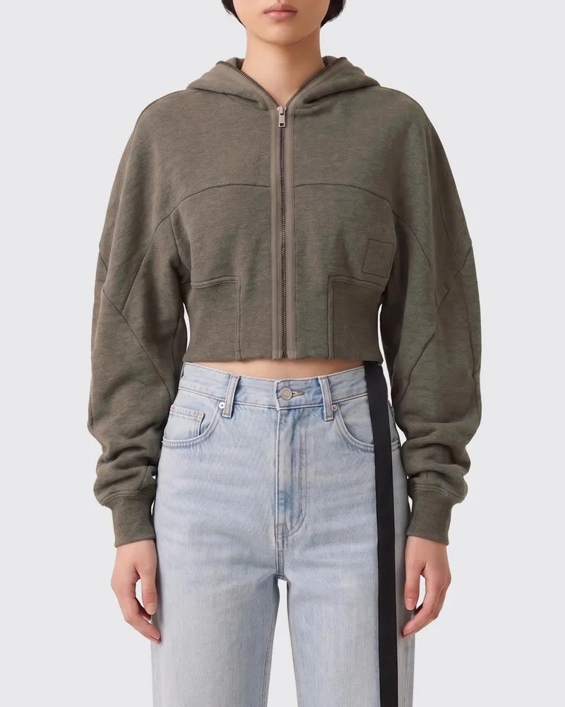 DRKSHDW by Rick Owens Kurzes Baumwoll-Sweatshirt Grau