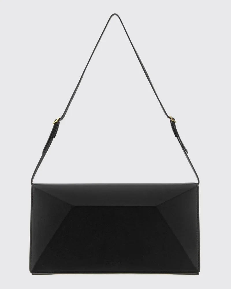 Jil Sander File Tasche aus Leder Schwarz