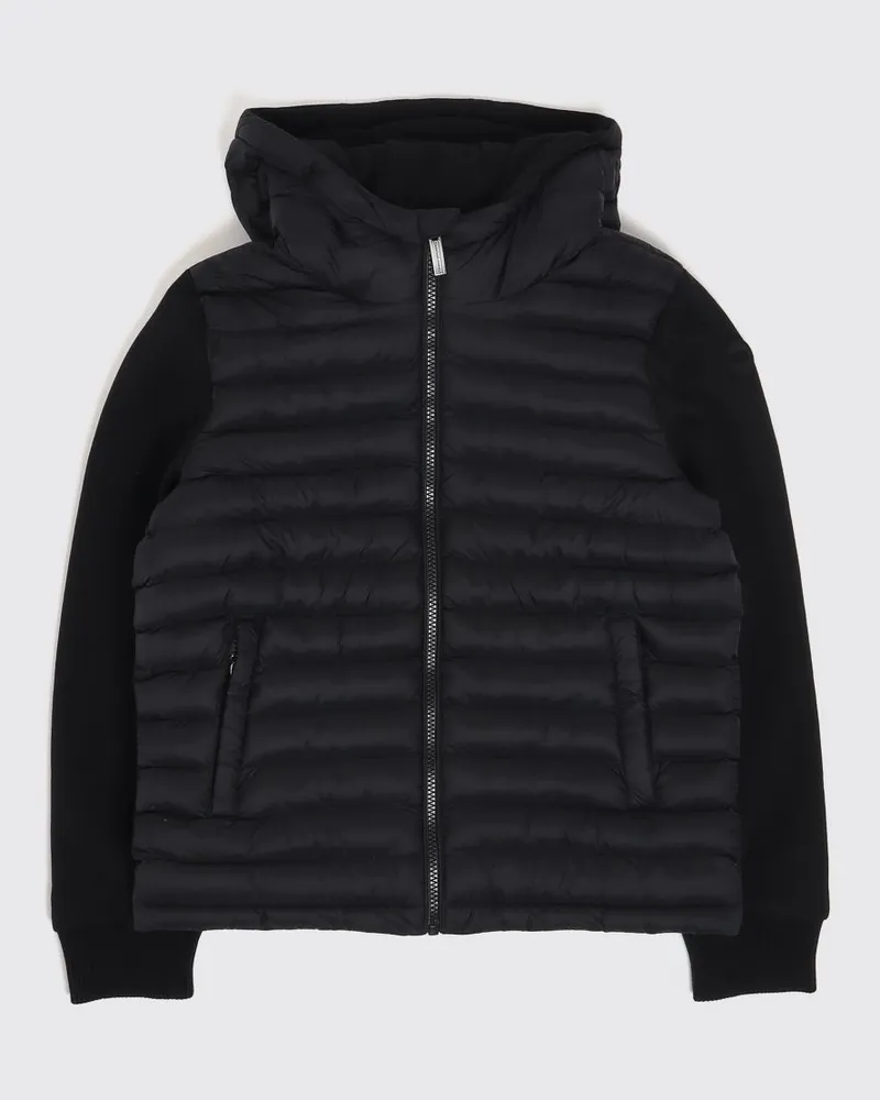 Colmar Gesteppte Nylon-Daunenjacke mit Kapuze und Reißverschluss für Jungen Schwarz