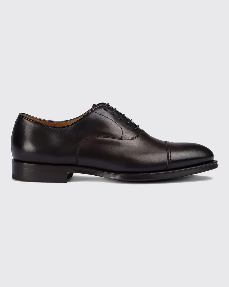Doucal´s Oxford-Schuhe aus glattem Kalbsleder mit Leder- und Gummisohle Dark