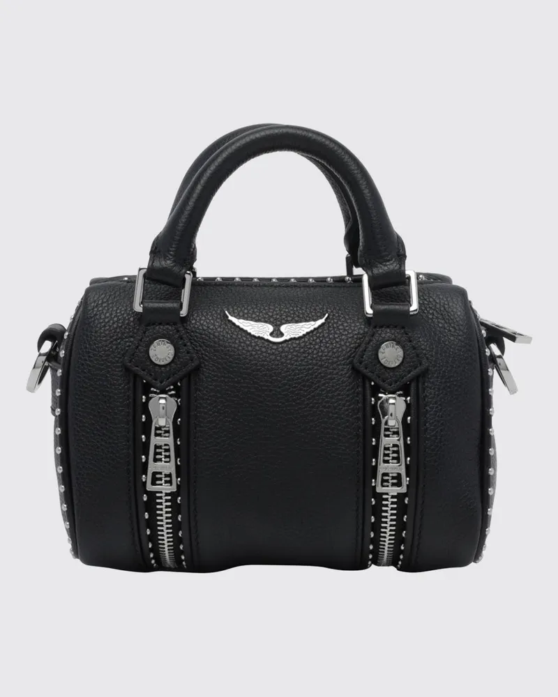 Zadig & Voltaire ZADIG  VOLTAIRE Sunny Mini-Tasche Zadig & Voltaire aus genarbtem Kalbsleder mit Nieten Schwarz