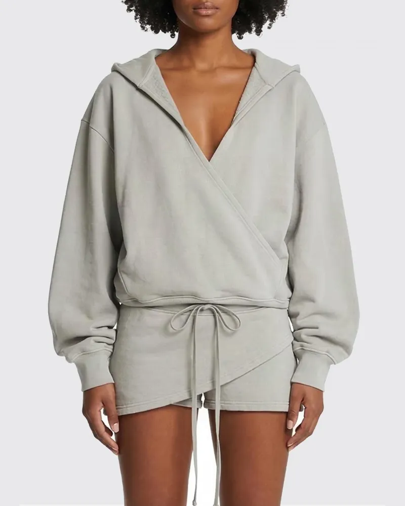 ATTICO Mini-Kleid aus Baumwolle Grau