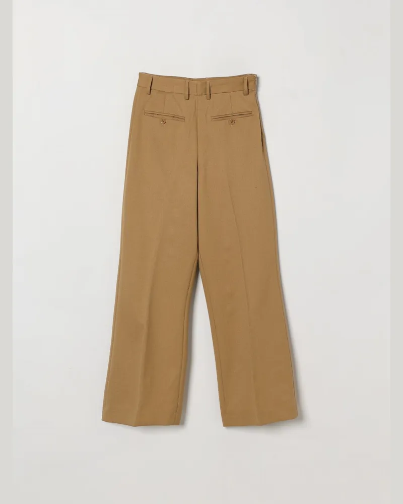 Maison Margiela Weit geschnittene Anzughose für Jungen aus Wollmischung Kaffee