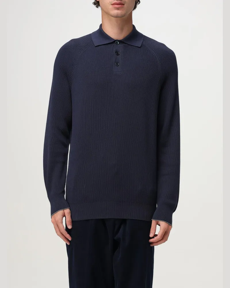 Brunello Cucinelli Polo herren Blau