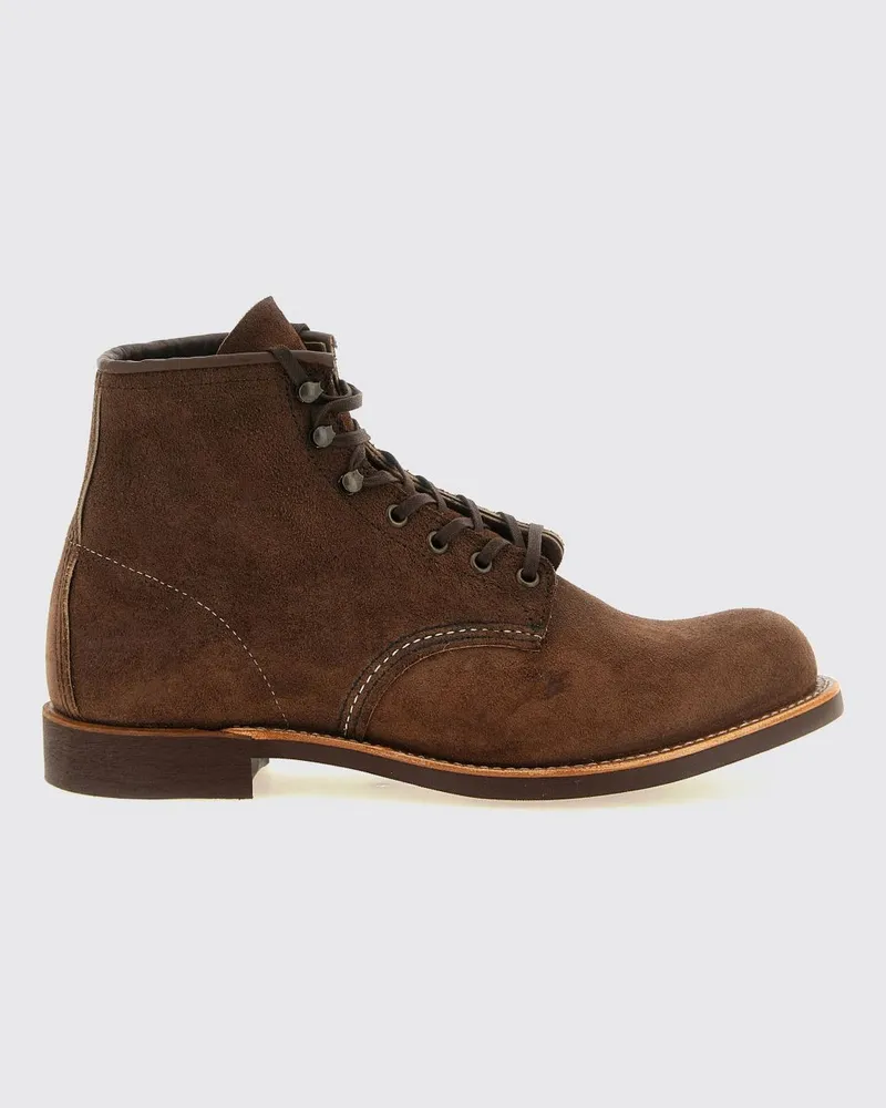 Red Wing Shoes Iron Ranger Schnürstiefeletten aus Rindsveloursleder Braun