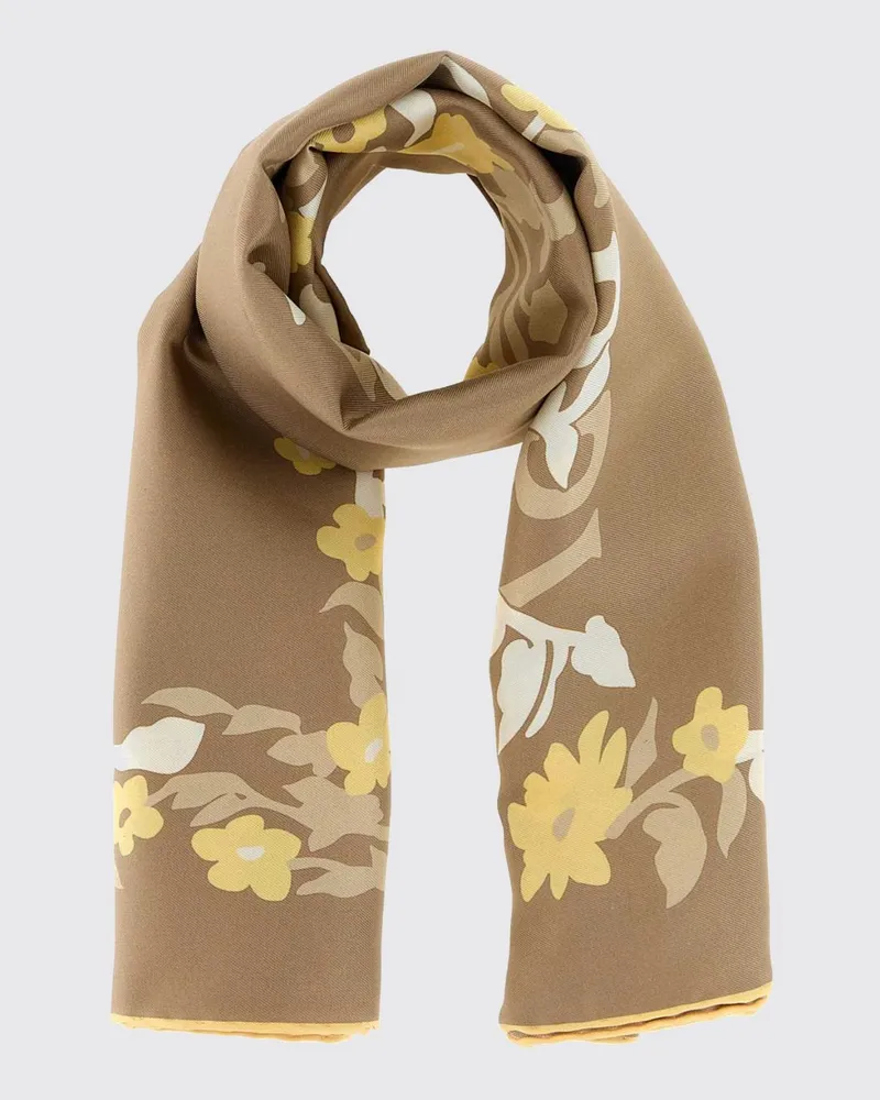 Burberry Seidenschal mit Blumenprint Sand