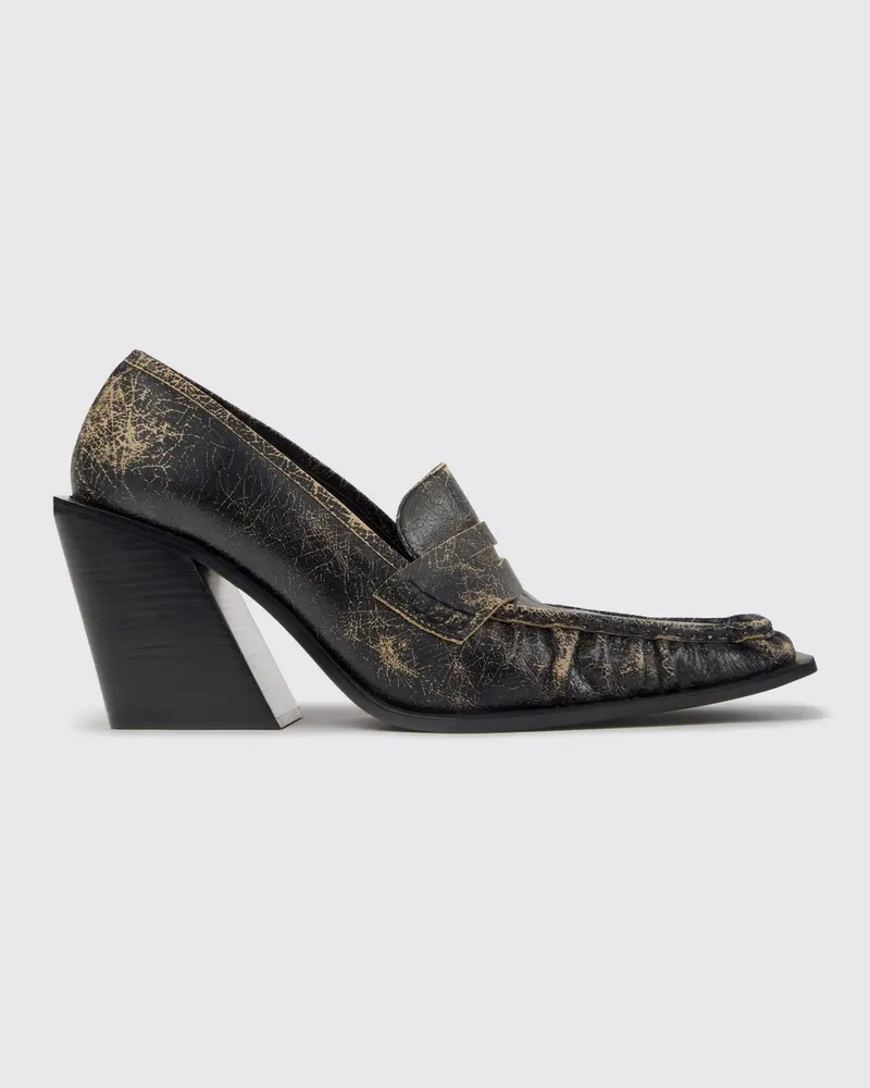 Camper Zweifarbige Escandalo Loafer aus Leder in Used-Optik mit eckiger Kappe Bunt