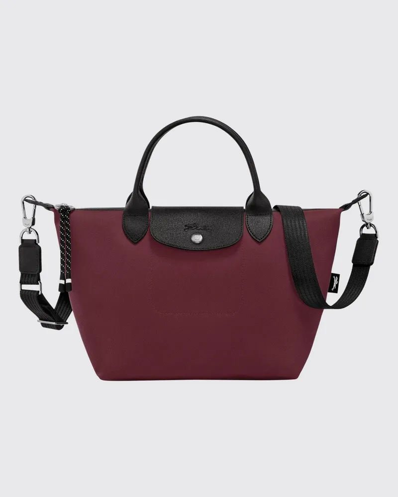 Longchamp Le Pliage Energy Tasche aus recyceltem Nylon und Leder Amarant