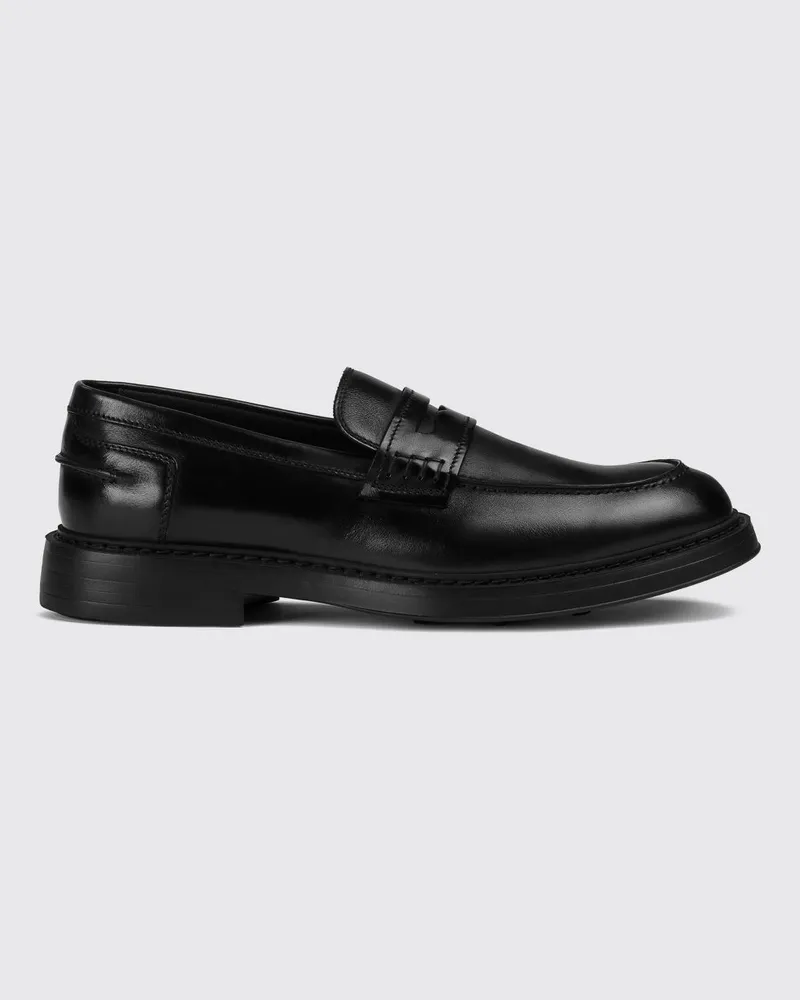 Doucal´s Penny Loafer aus glattem Kalbsleder mit Gummisohle Schwarz
