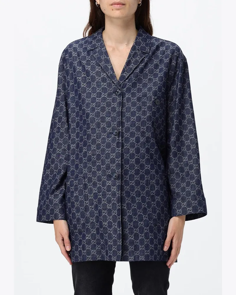 Gucci Hemdbluse damen Blau