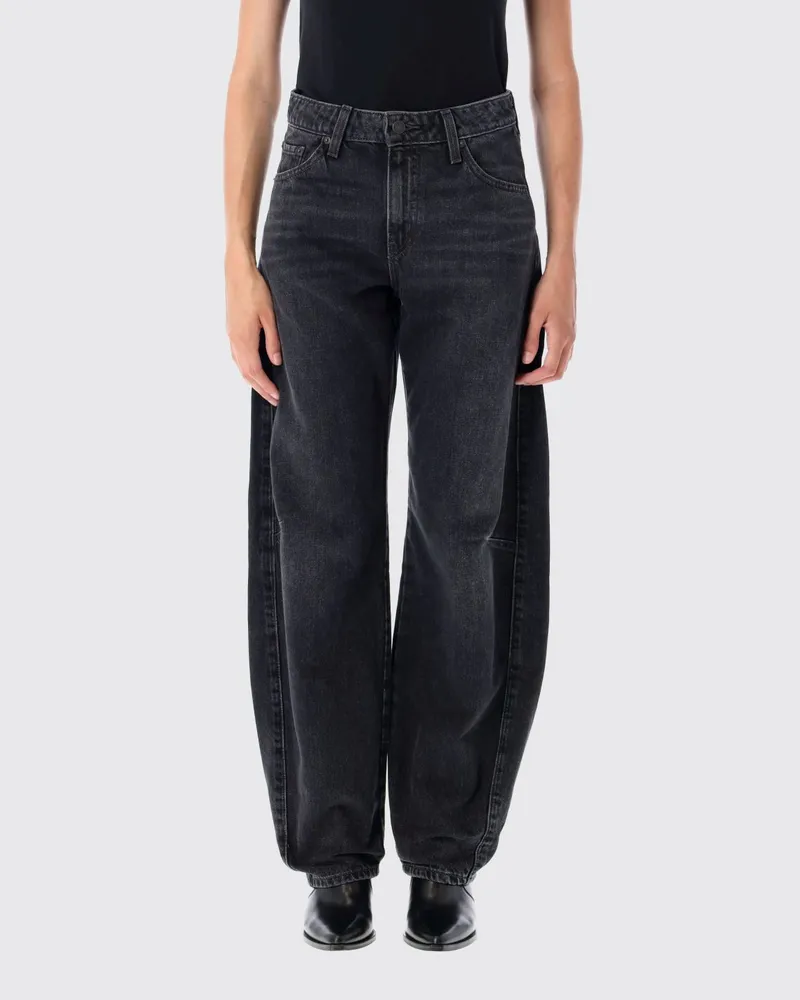 Levi's Baggy Jeans mit hohem Bund aus Stretch-Denim Schwarz