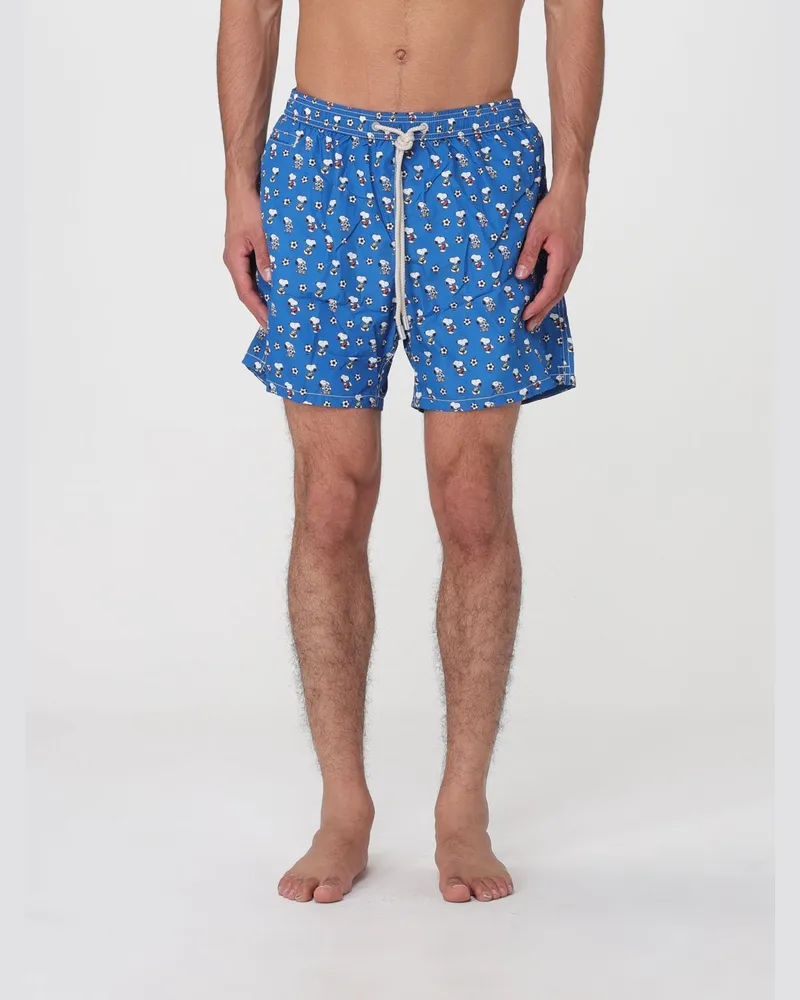 MC2 Saint Barth Bedruckte Boxer-Badehose Himmelblau