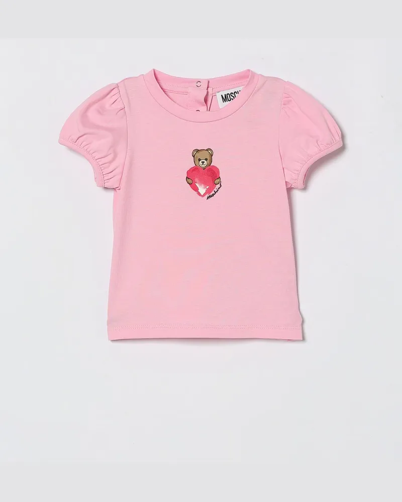 Moschino Teddy-T-Shirt aus Baumwolle Pink