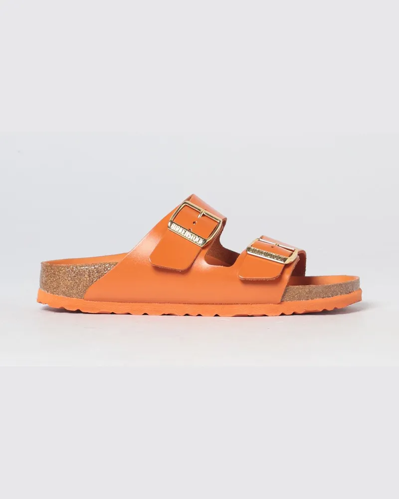 Birkenstock Arizona Sandalen aus Glattleder mit doppelter Schnalle Orange