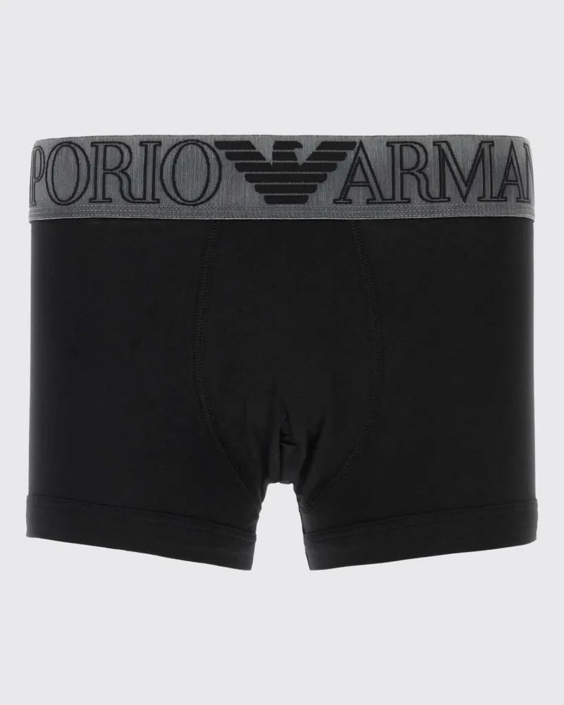 Emporio Armani Baumwollboxer mit Logo Schwarz