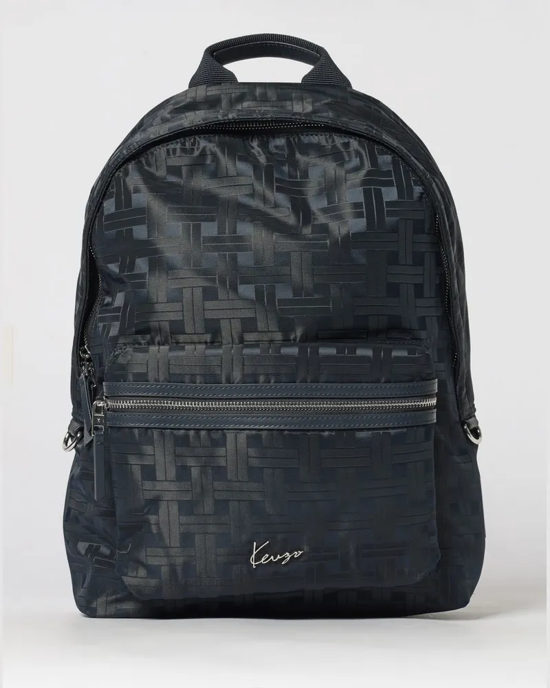 Kenzo Mura Jacquard-Polyester-Rucksack Blau