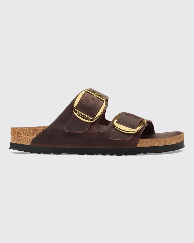 Birkenstock Arizona Big Buckle Sandale aus geöltem Leder mit großen Schnallen Braun