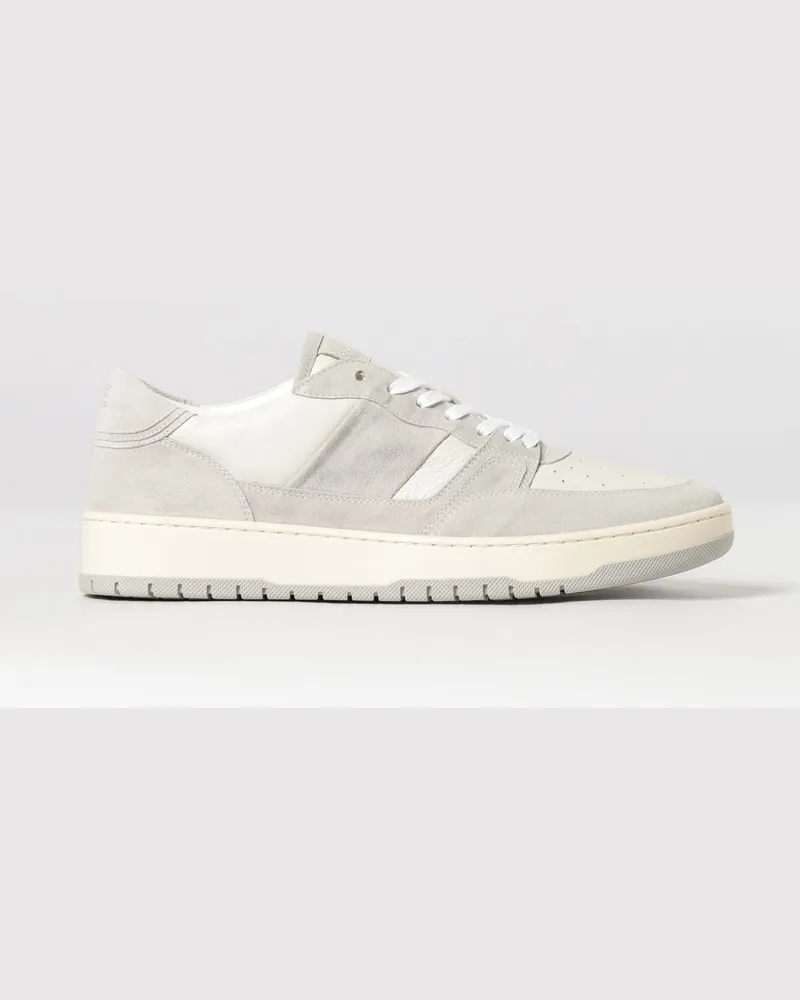 Collegium Zweifarbige Pillar Alpha Low-Top-Sneaker aus Leder mit perforierter Zehenkappe Grau