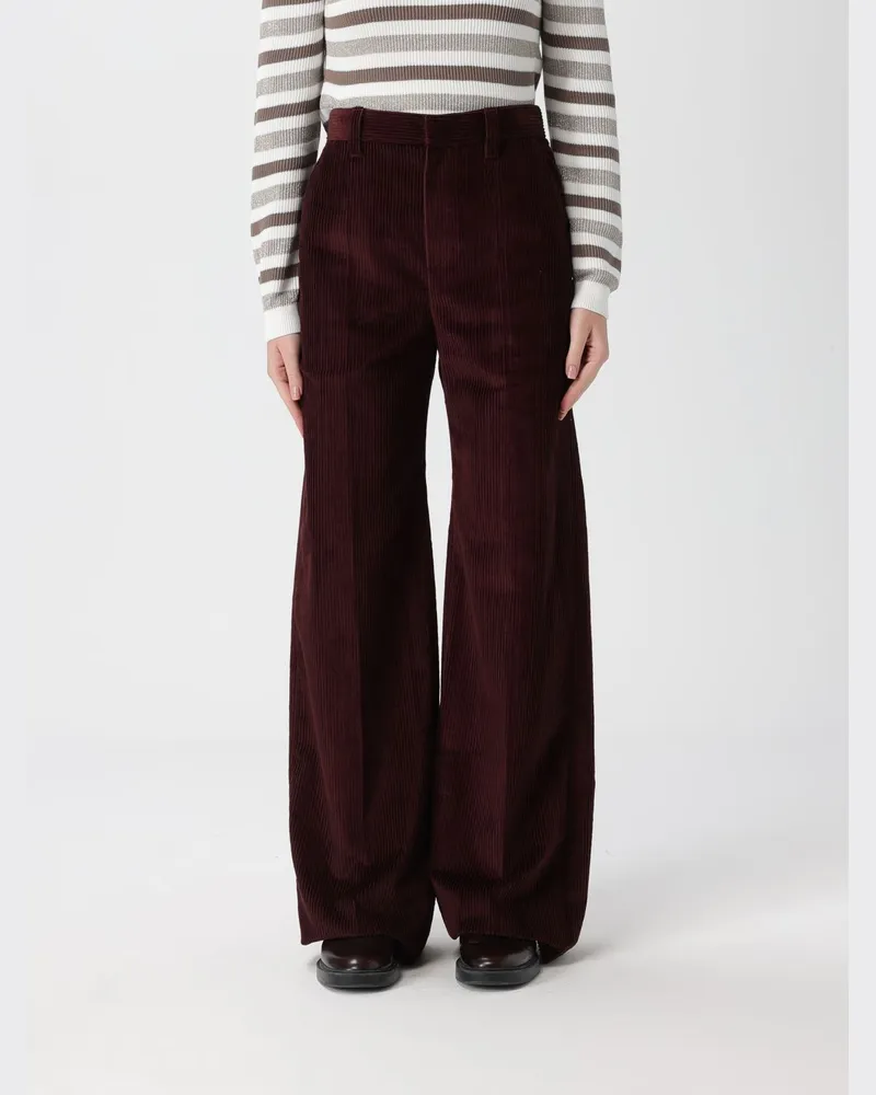 Brunello Cucinelli Hose damen Weinrot