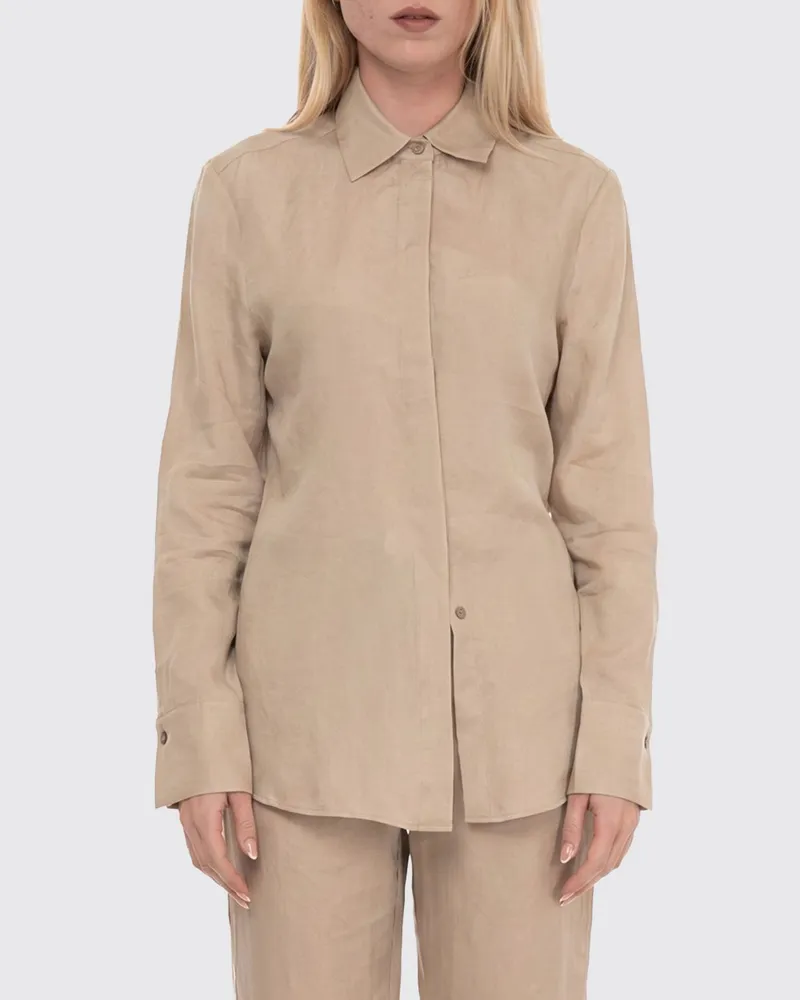 HUGO BOSS Lyocell-Hemd Beige
