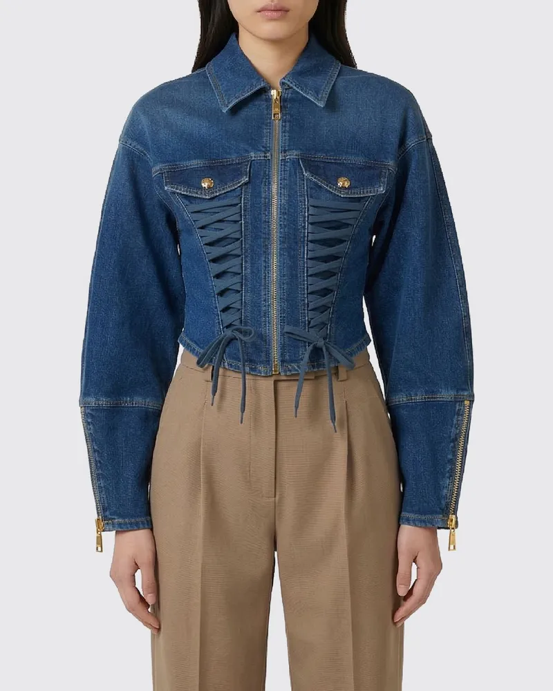 Elisabetta Franchi Mantel damen Blau