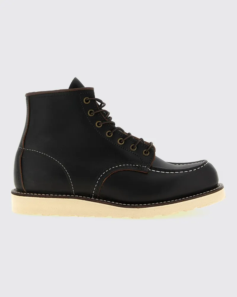 Red Wing Shoes Chukka-Stiefel aus Glattleder mit Moc-Toe-Naht Schwarz