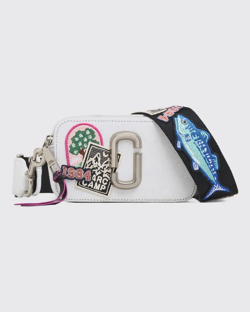 Marc Jacobs The Snapshot Mini-Twill-Umhängetasche mit Double-J-Logo Bunt