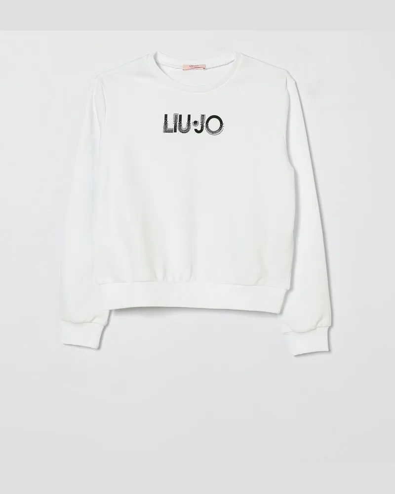 Liu Jo Sweatshirt aus Baumwollmischung mit Logo Weiß