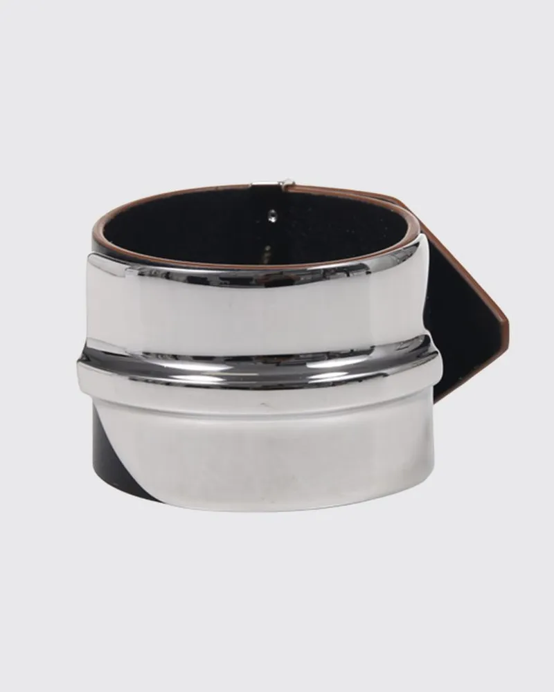 Max Mara Tavola Armband von aus glattem Kalbsleder mit Steckverschluss Schwarz