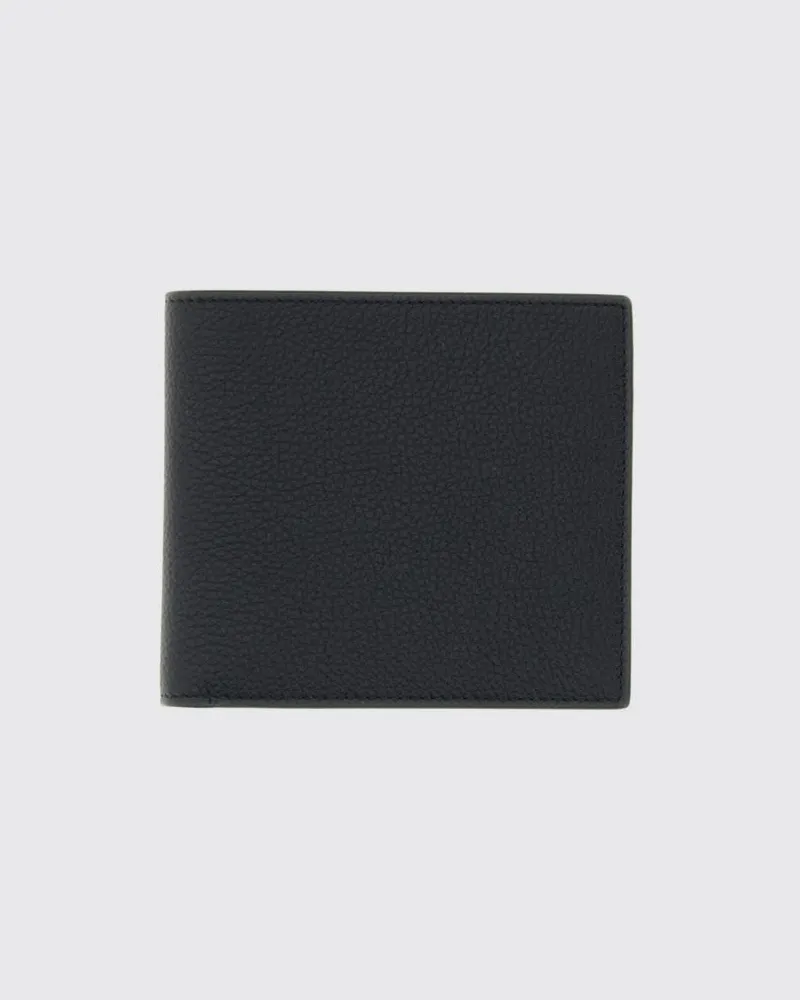 Thom Browne Bifold-Portemonnaie aus vollnarbigem Leder mit 4-Bar-Motiv Schwarz