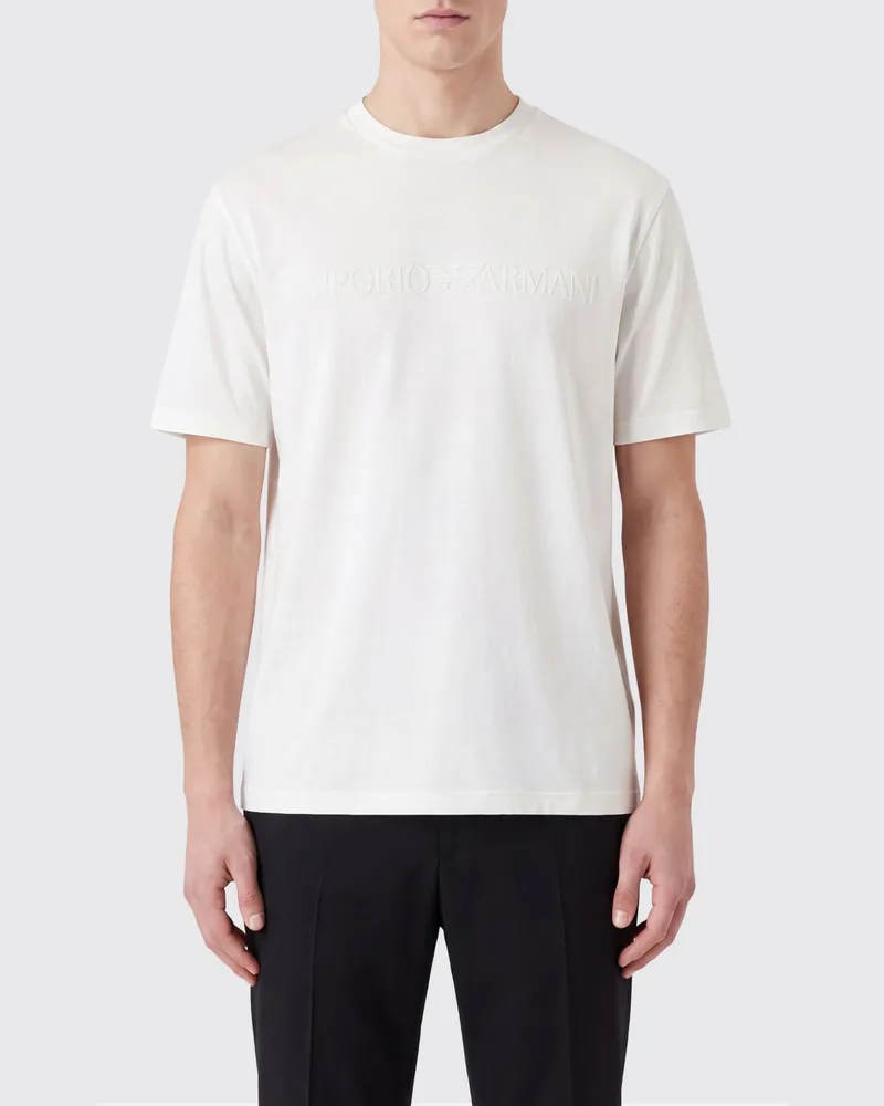 Emporio Armani Basic Baumwoll T-Shirt Weiß