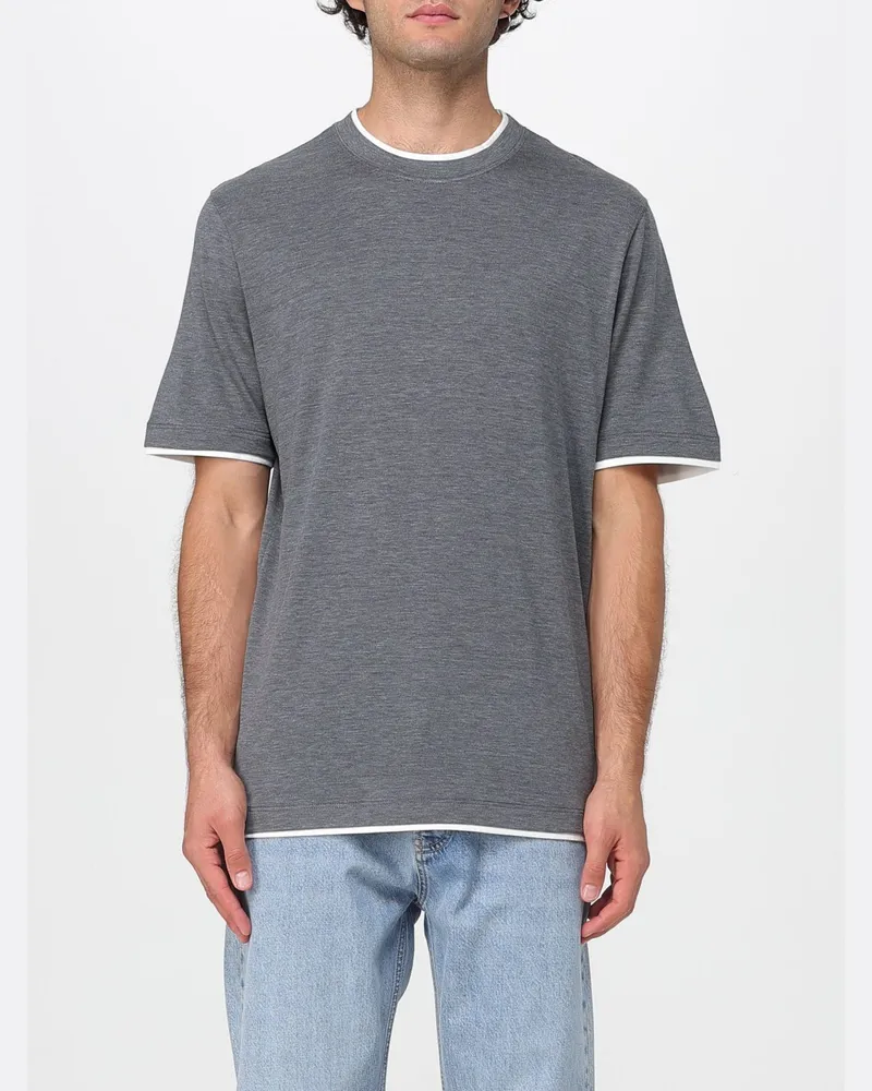Brunello Cucinelli T-shirt herren Grau