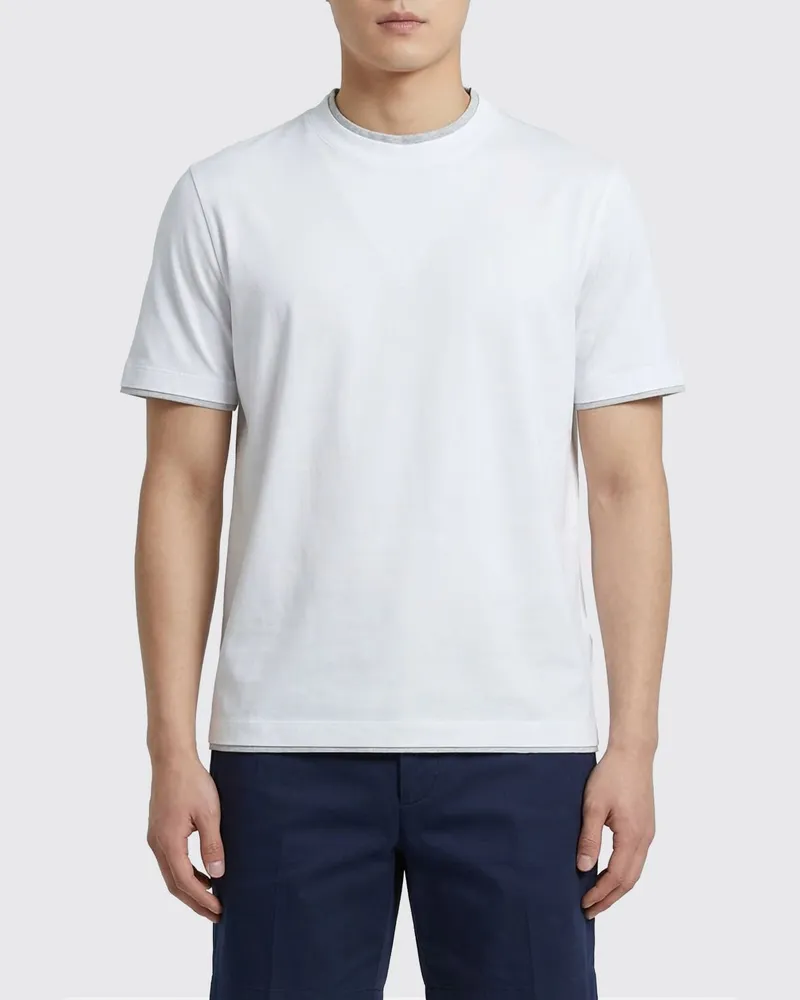 Brunello Cucinelli T-shirt herren Weiß