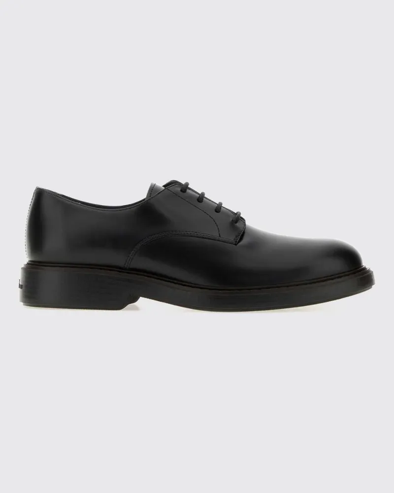 Hogan H704 Derby-Schuhe aus Glattleder mit Gummisohle Schwarz