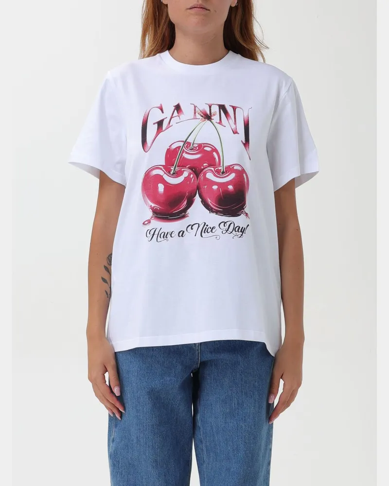 Ganni T-shirt damen Weiß