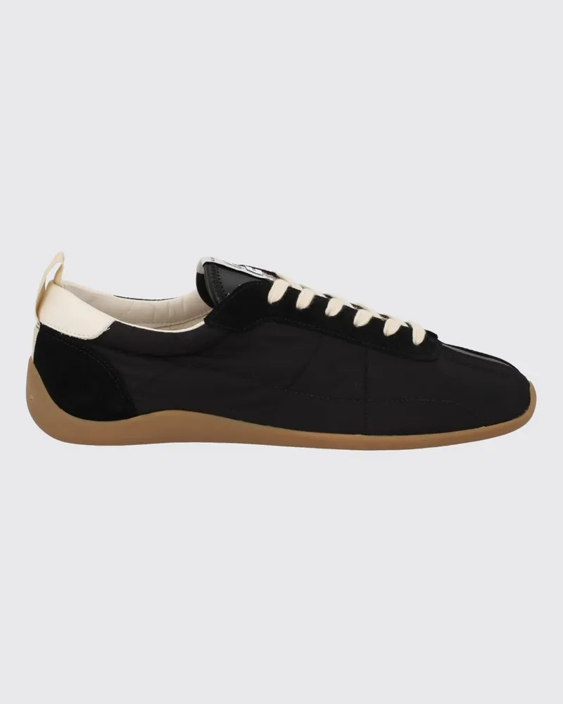 Kenzo Striker zweifarbige Nylon-Sneaker mit Schnürung und runder Kappe Schwarz