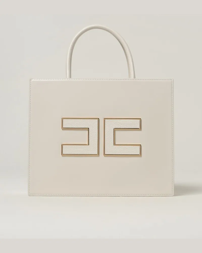 Elisabetta Franchi Schultertasche damen Milch