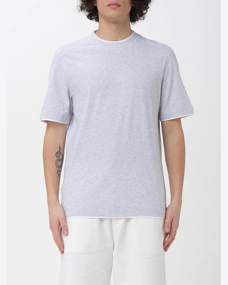 Brunello Cucinelli T-shirt herren Grau
