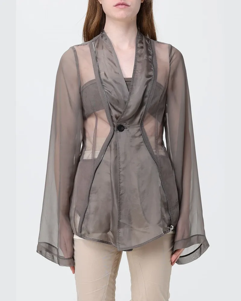 Rick Owens Transparenter Nylon-Blazer Grün