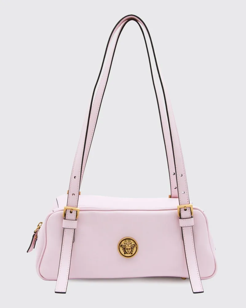 Versace Kleine Emblème Schultertasche von aus Leder mit Medusa-Logo Pink